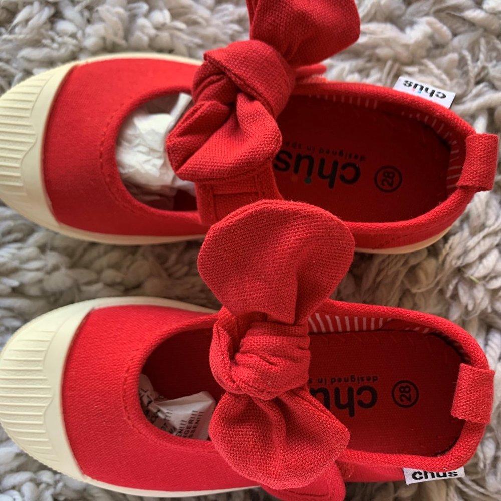 Girls Red Athena Chus Shoes